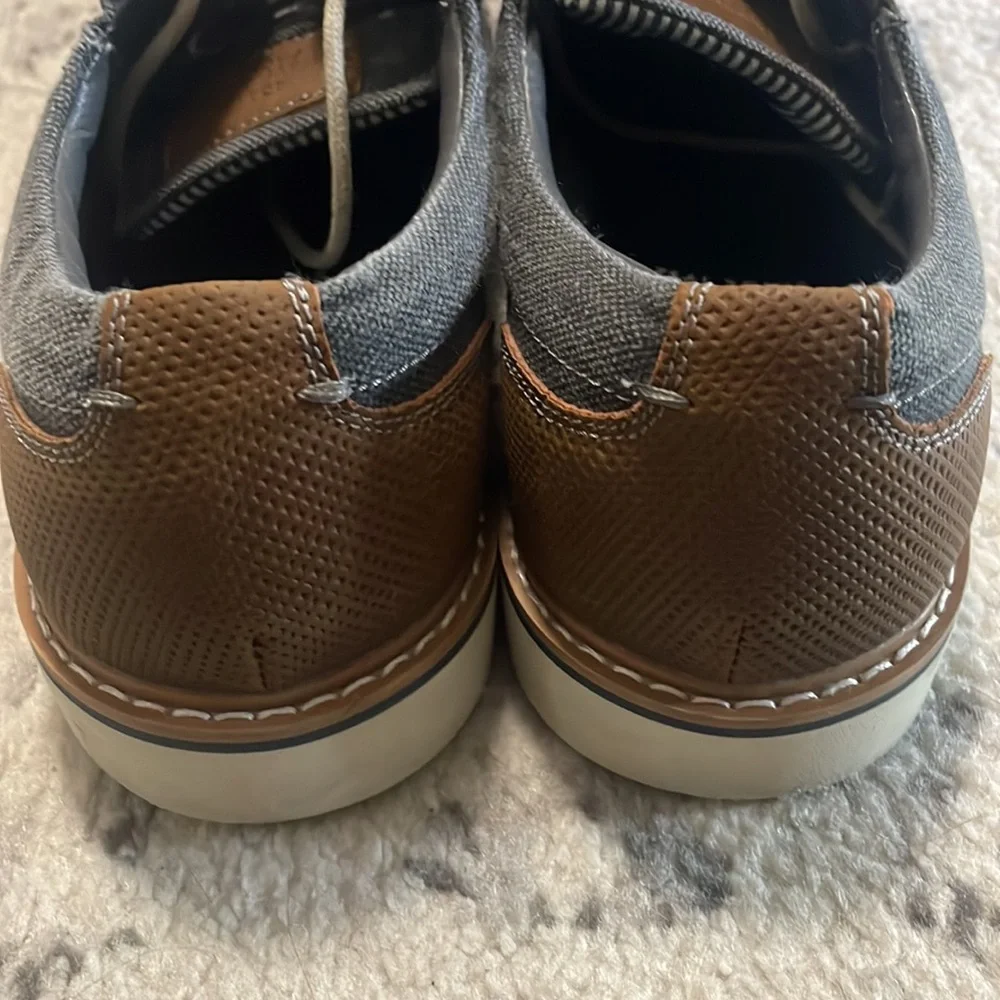 Nunn Bush Men's Barklay Plain Toe Oxford Grey size 8M like new._6